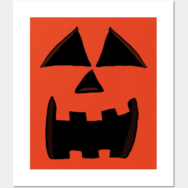 5 Teeth Jackolantern Face Wall Art by Eric03091978